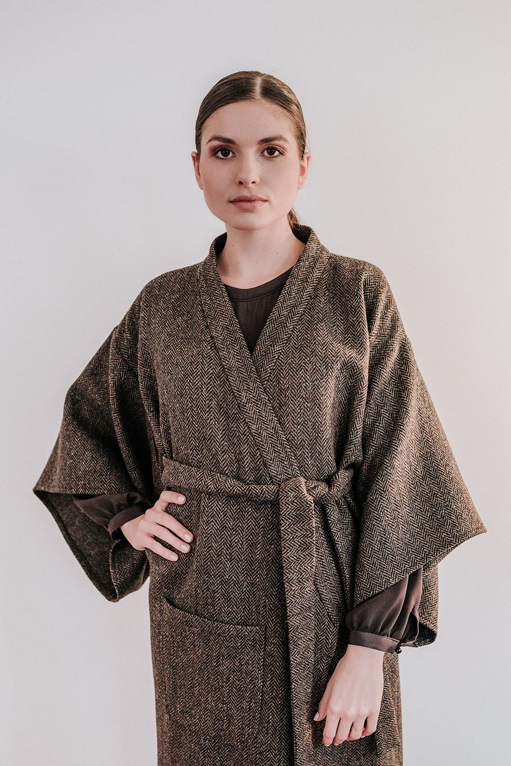Kimono style coat - Harris Tweed