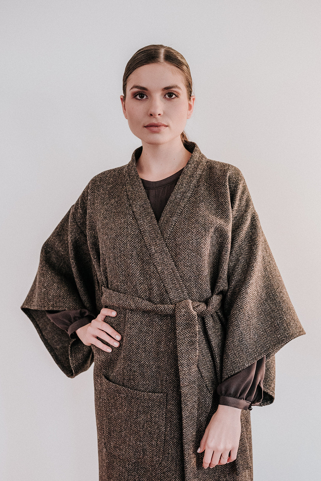 Kimono style coat - Harris Tweed