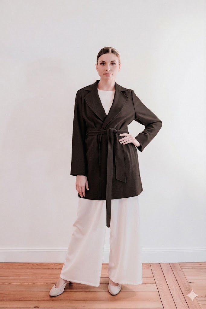 Signature Long Blazer Woolcrépe