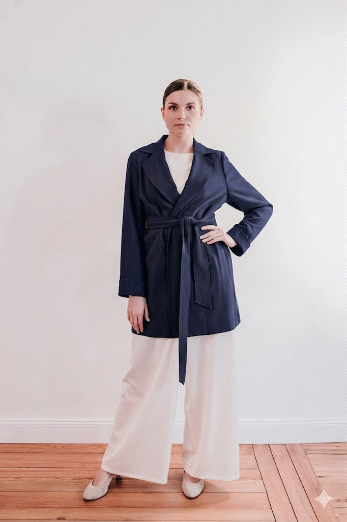 Signature Long Blazer Woolcrépe