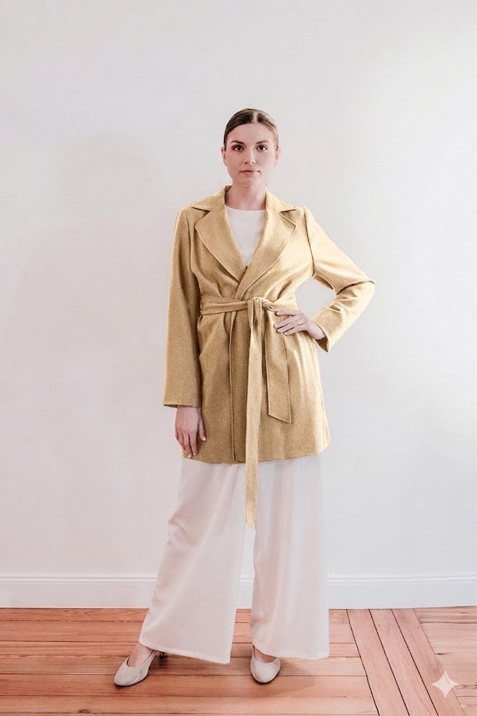 Signature Long Blazer Woolcrépe