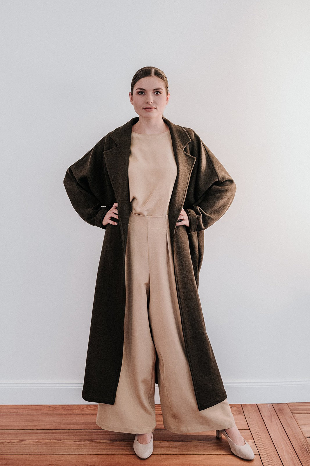 Signature Coat Woolcrépe Oversized