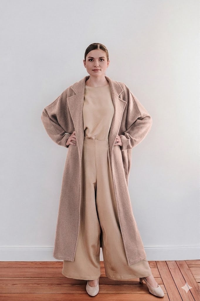 Signature Coat Woolcrépe Oversized