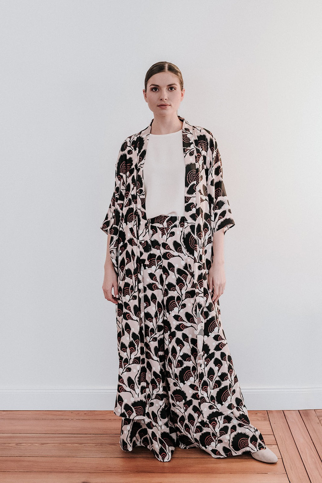 Draped Kimono Silk