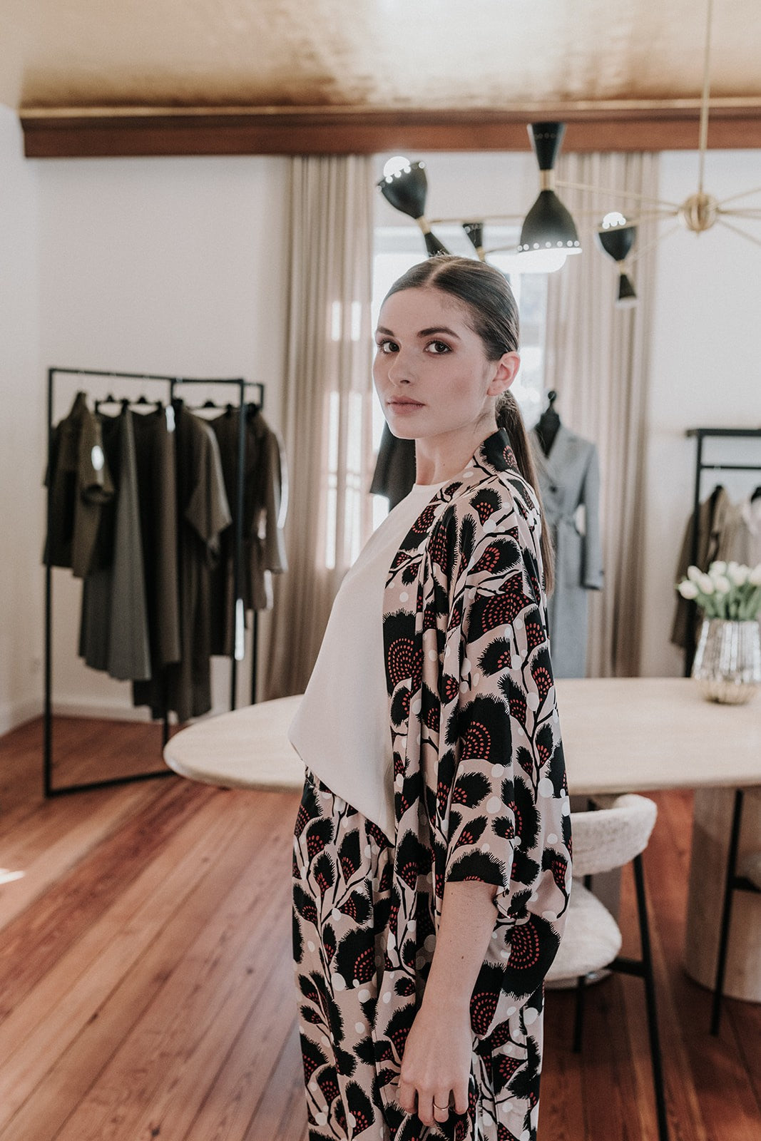 Draped Kimono Silk