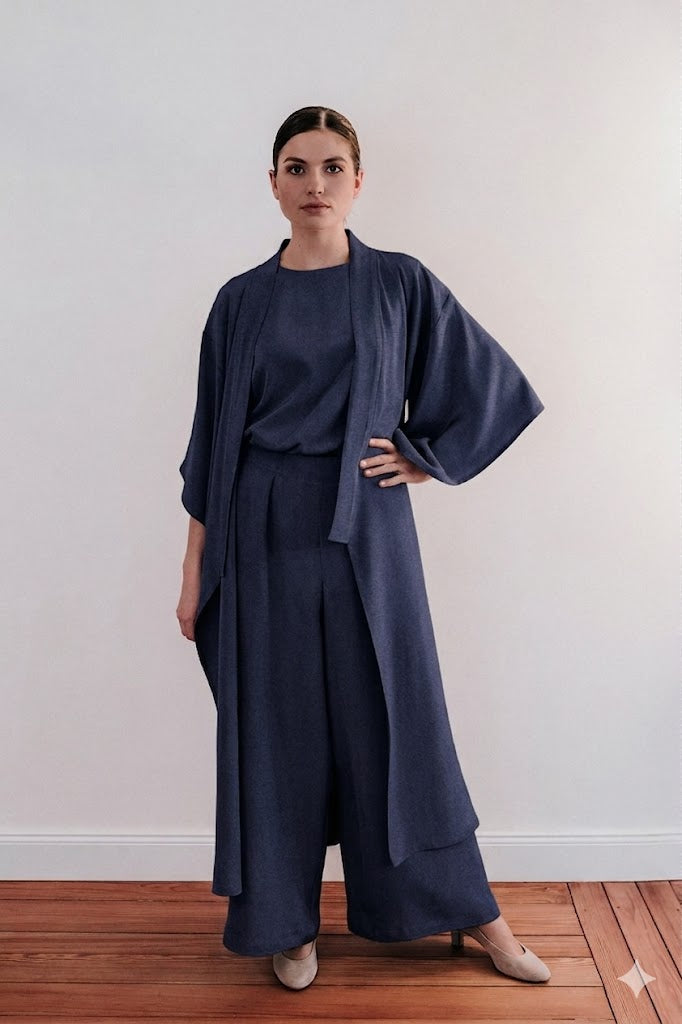 Draped Kimono Silk
