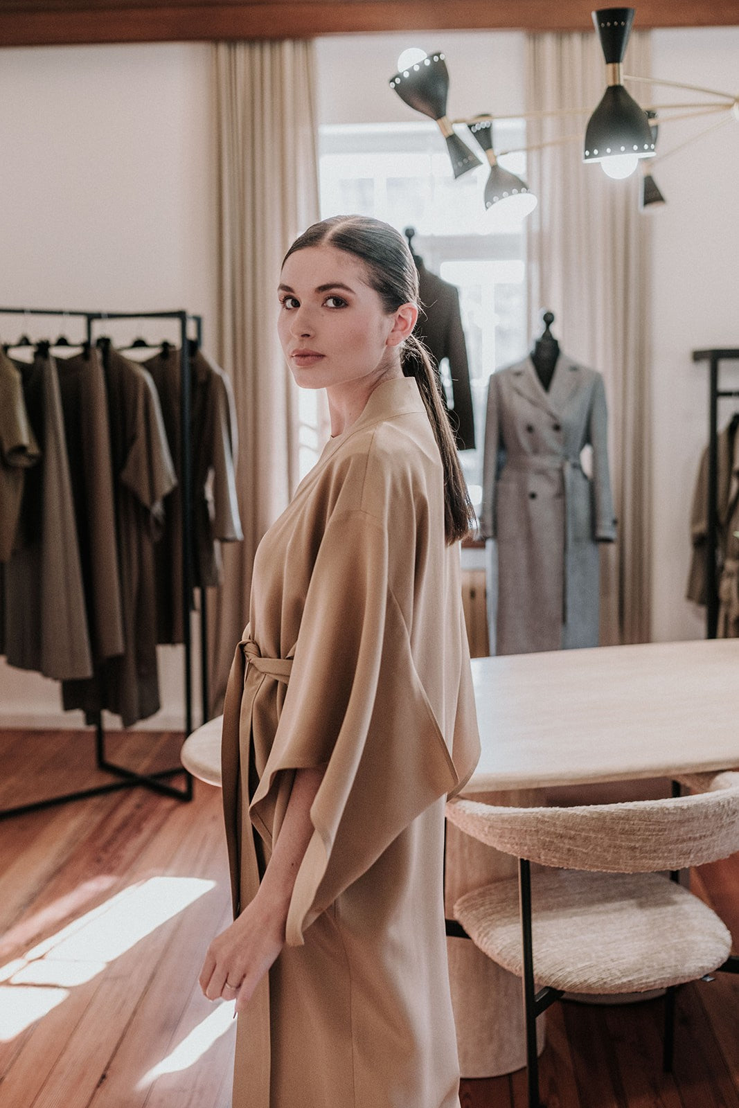 Draped Kimono Silk