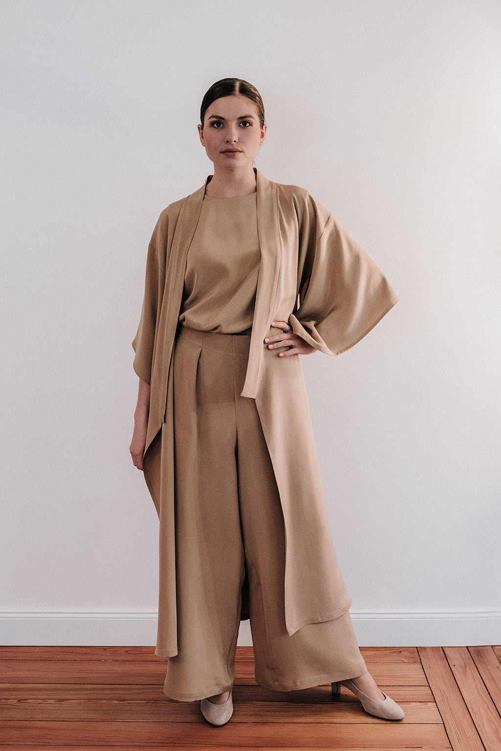 Draped Kimono Silk