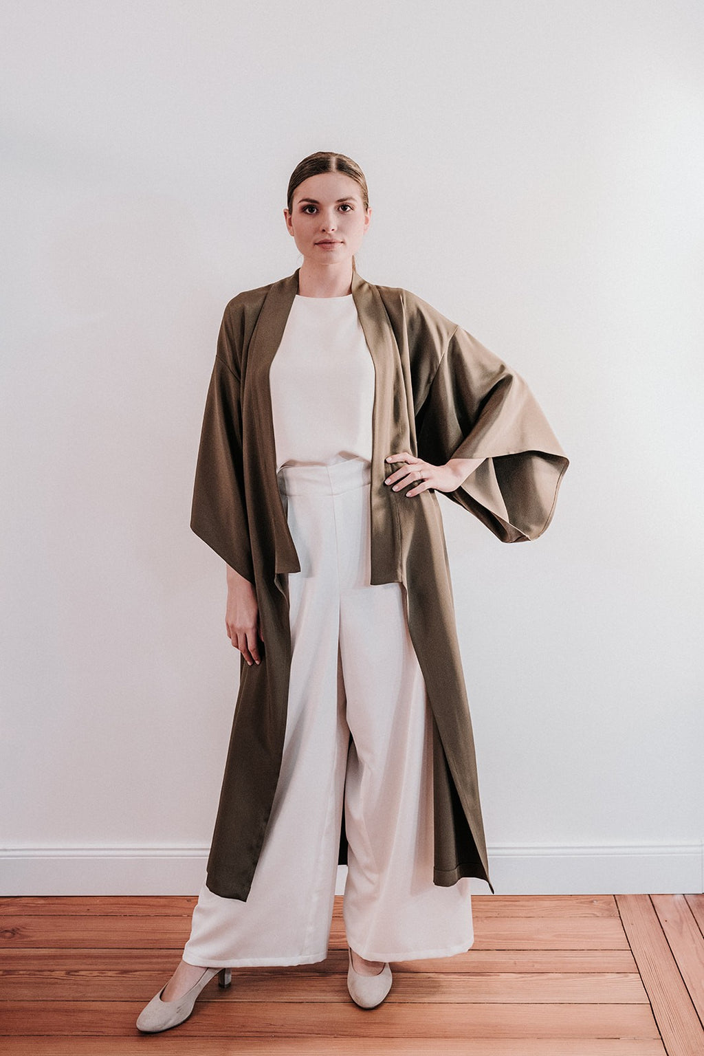 Draped Kimono Silk
