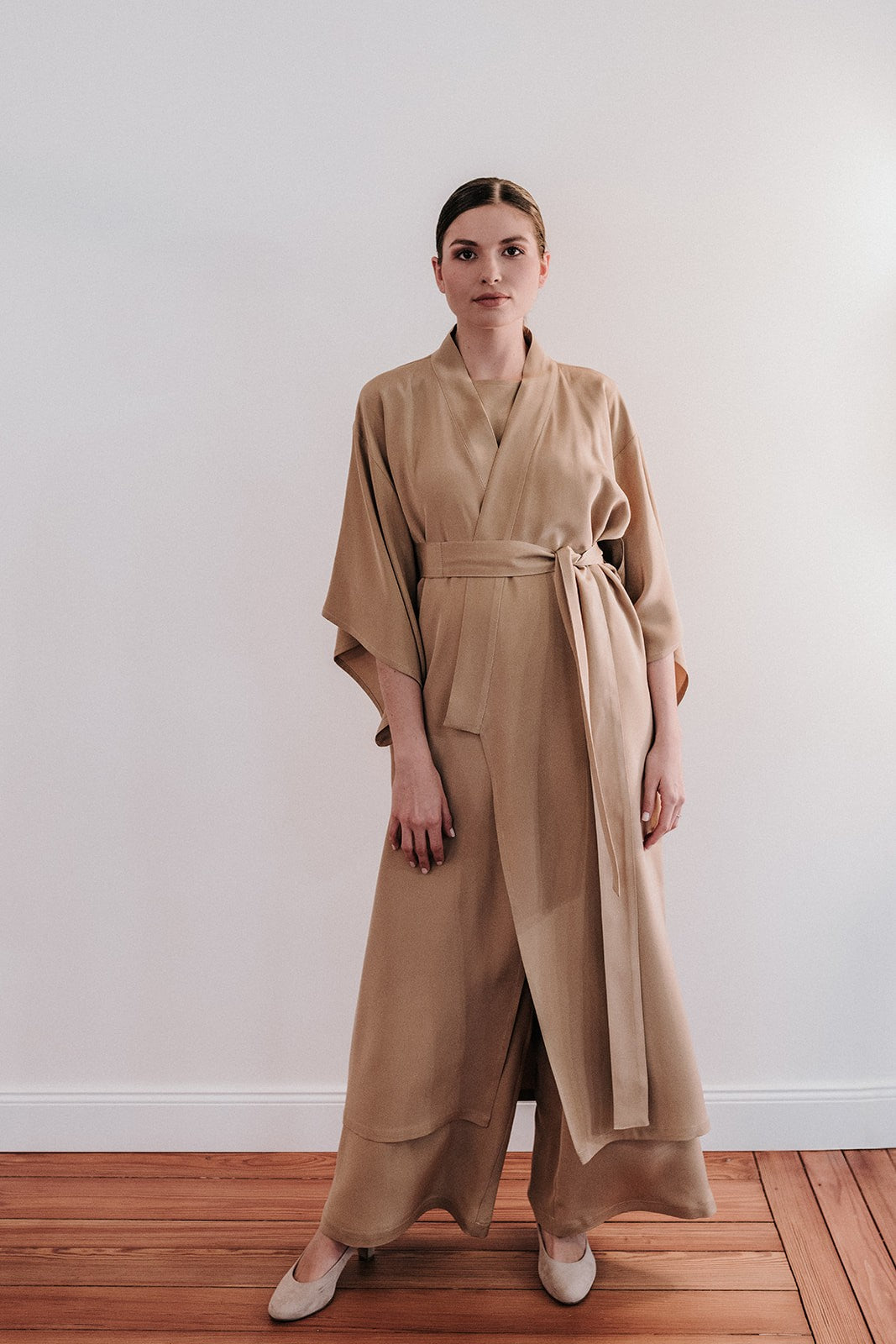 Draped Kimono Silk