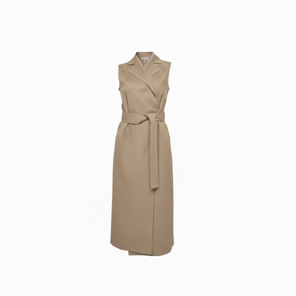 Signature Long Vest Woolcrépe