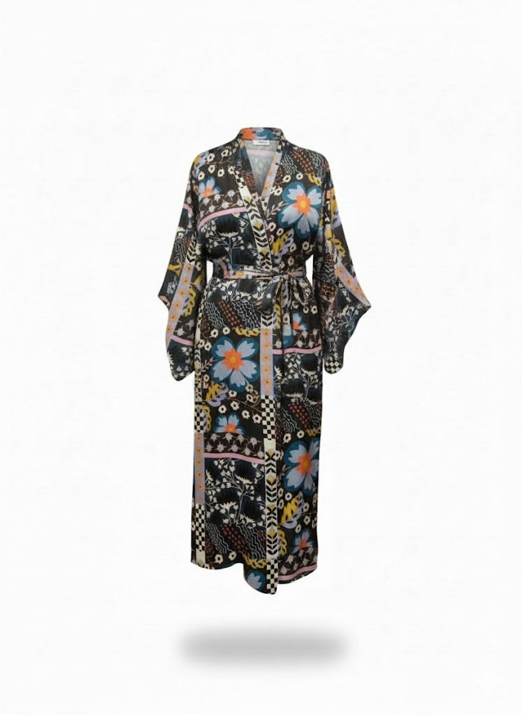 Draped Kimono Silk
