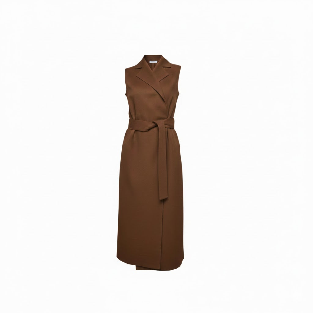 Signature Long Vest Woolcrépe