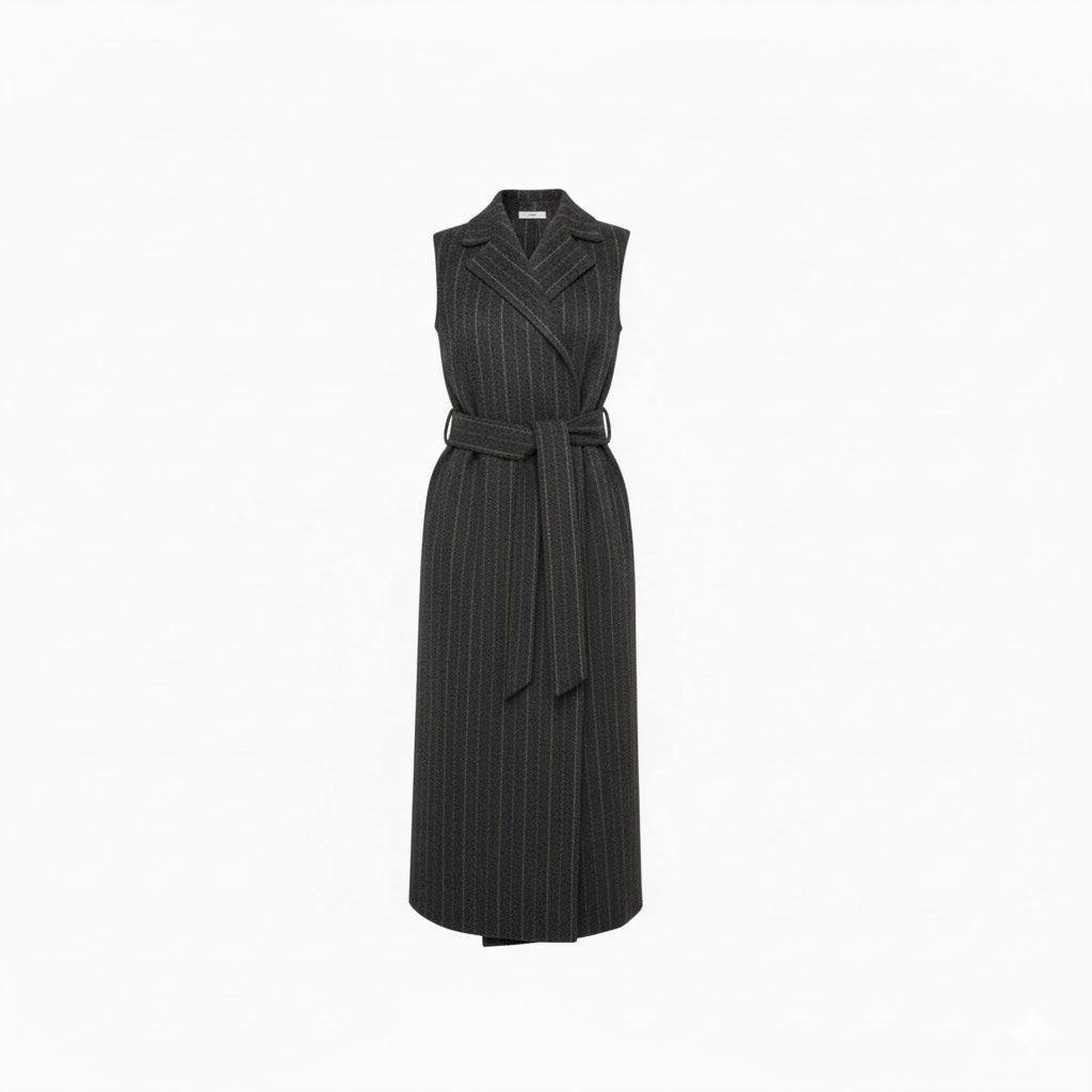 Essential Long Vest Stripe