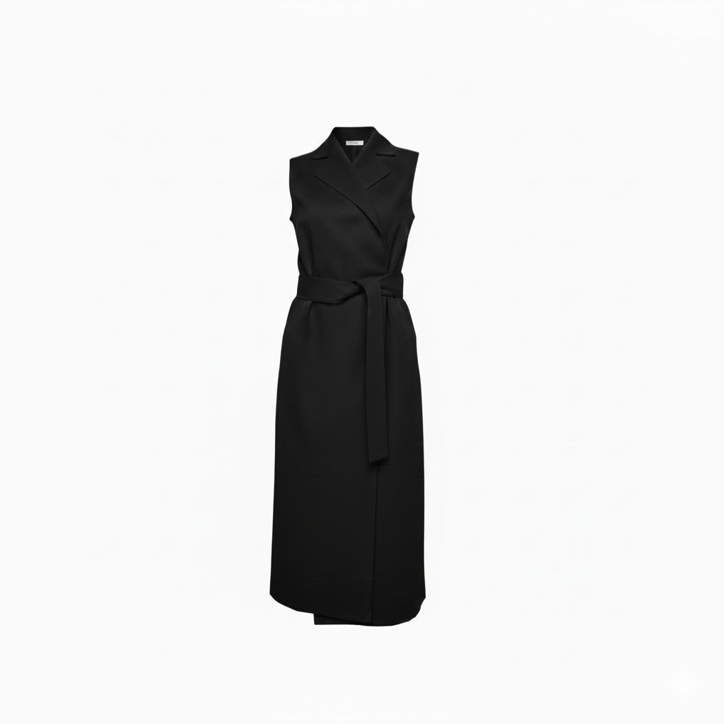 Signature Long Vest Woolcrépe