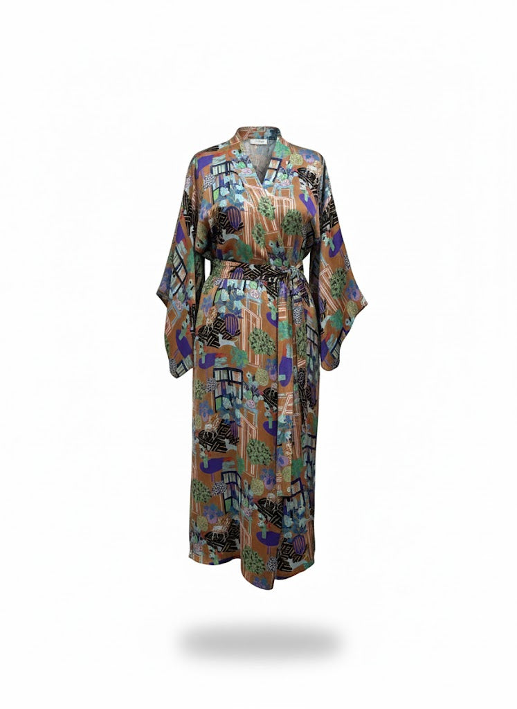Draped Kimono Silk